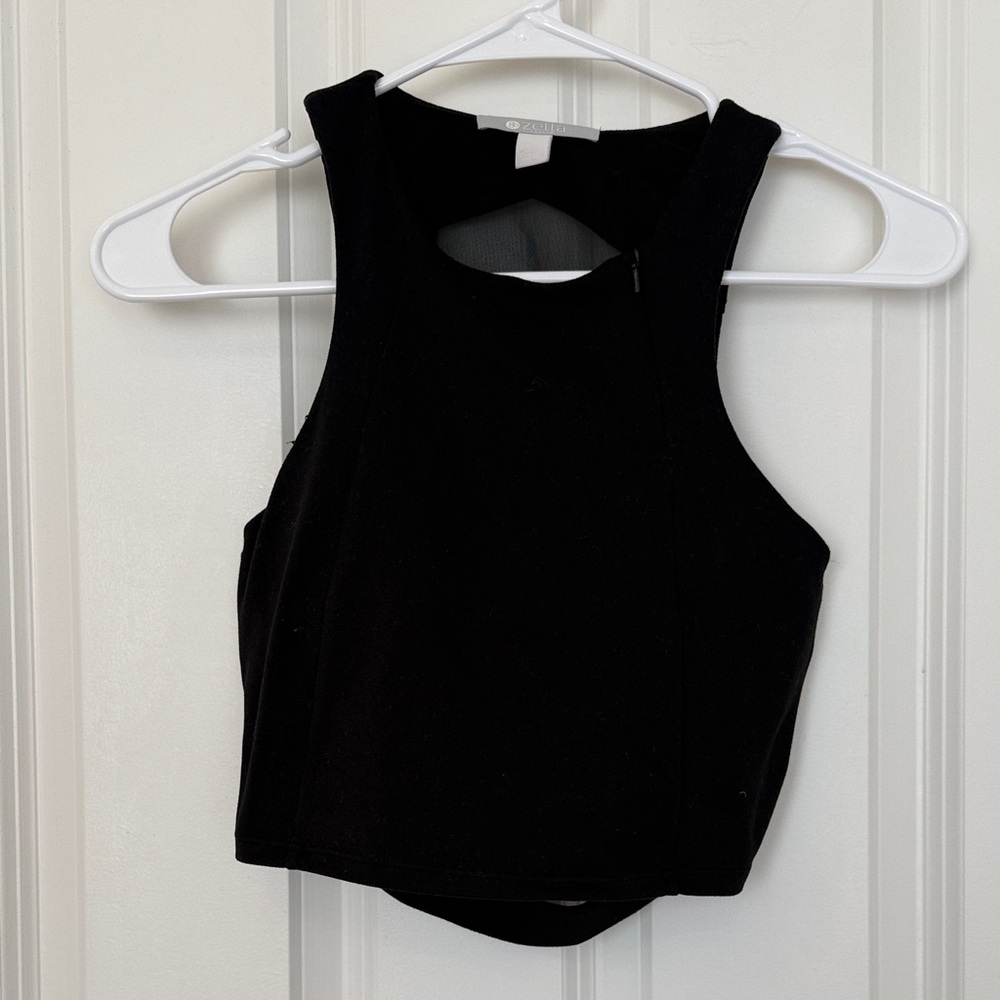 3/$30 Zella Black Sleeveless Crop Top